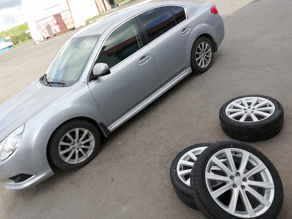 Установка двойного выхлопа и 18' литья — Subaru Legacy (BM/BR), 2 л ...