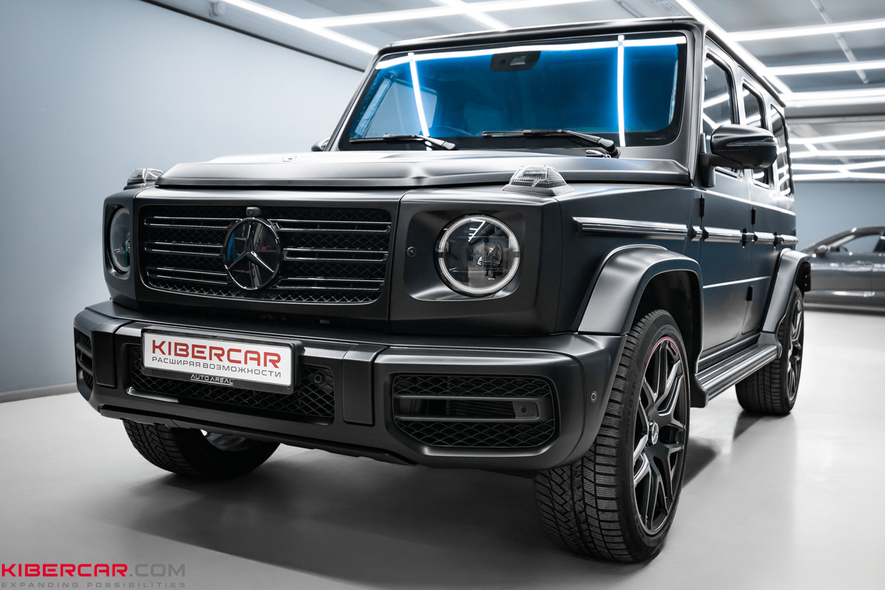 Mercedes-Benz G-Класс: оклейка матовым полиуретаном и тонировка фар —  KiberCar (Киберкар) на DRIVE2