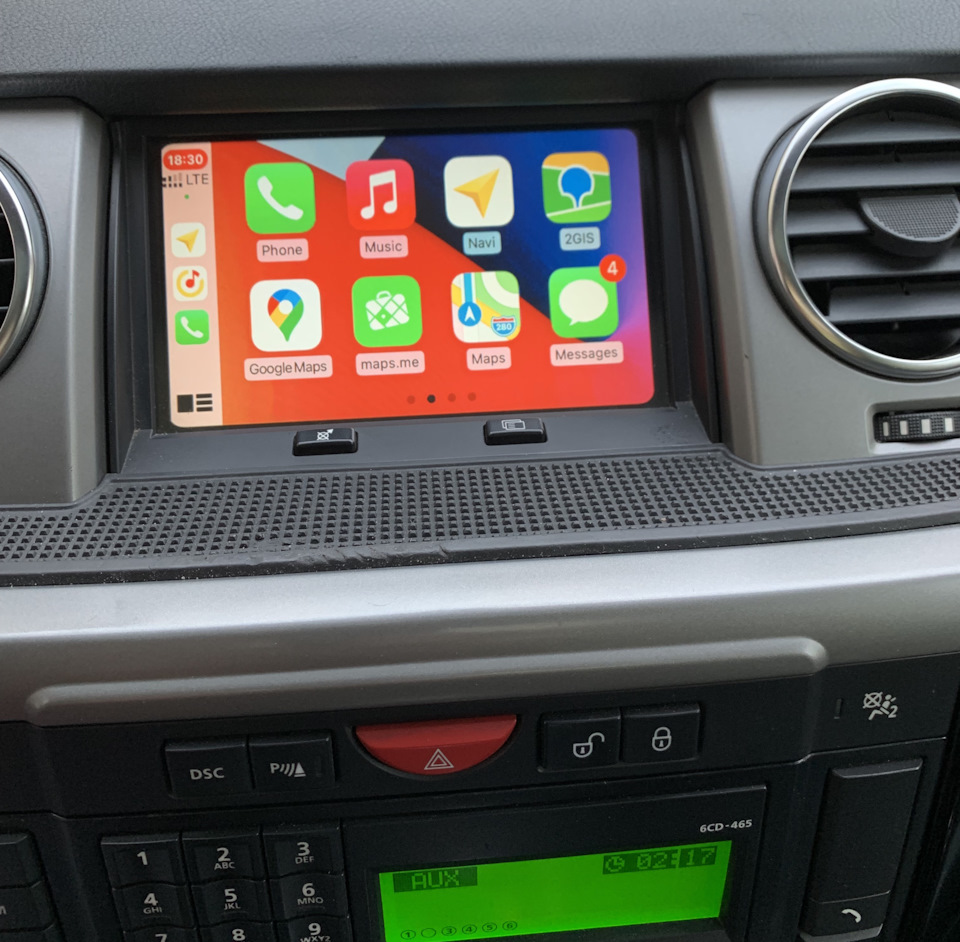 Дооснащение штатного экрана Apple CarPlay — Land Rover Discovery III, 3