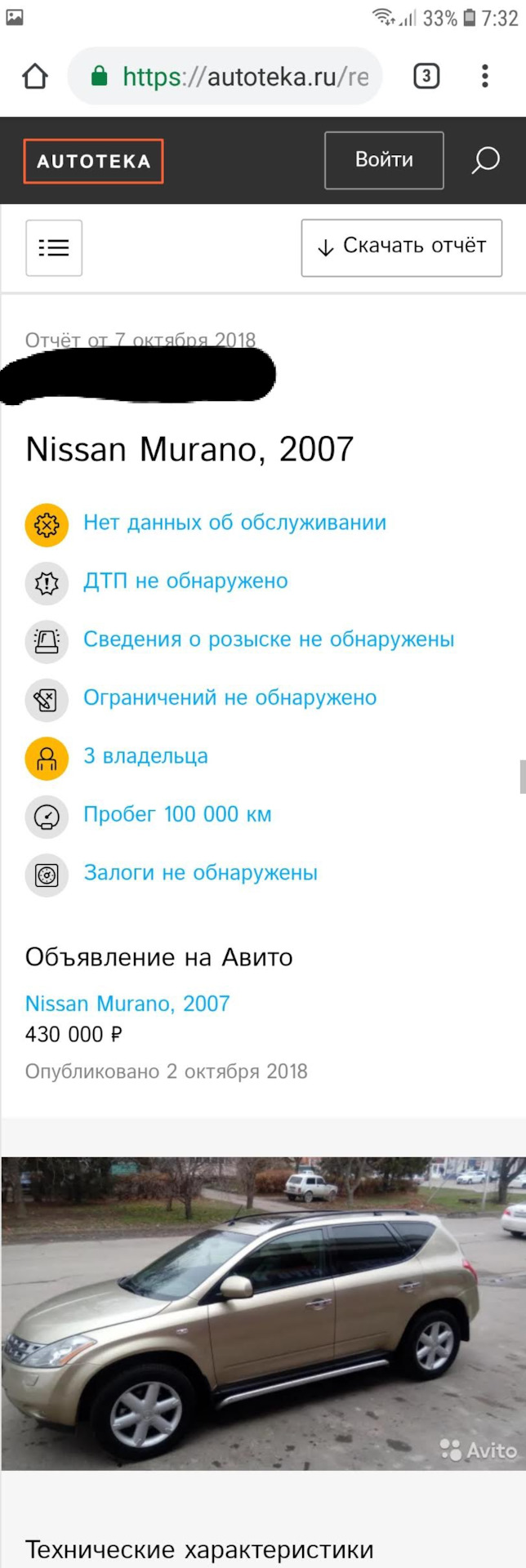 Первая встреча — Nissan Murano I, 3,5 л, 2007 года | покупка машины | DRIVE2