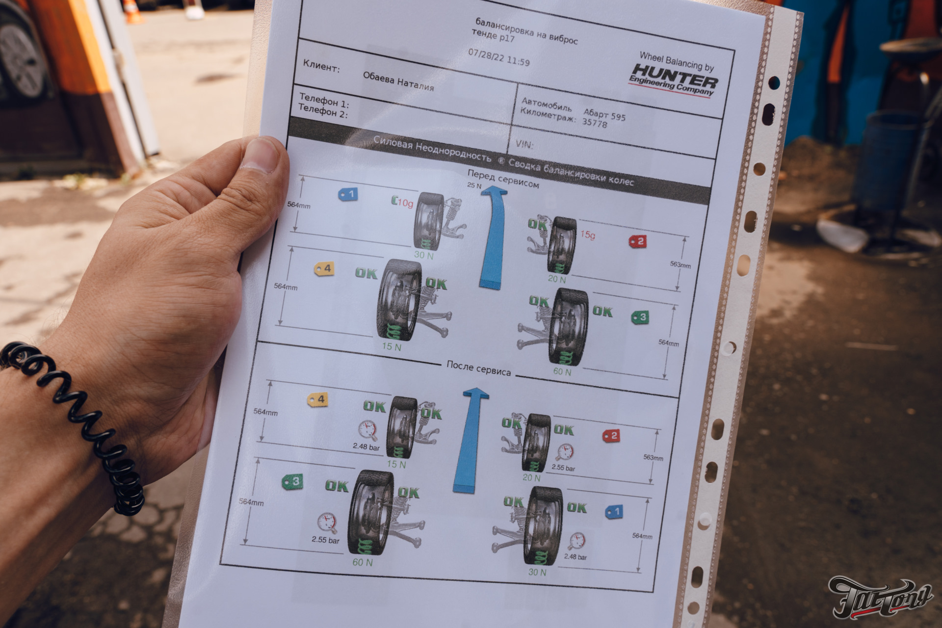 Шиномонтаж и балансировка колес на оборудовании Hunter для Abarth ...