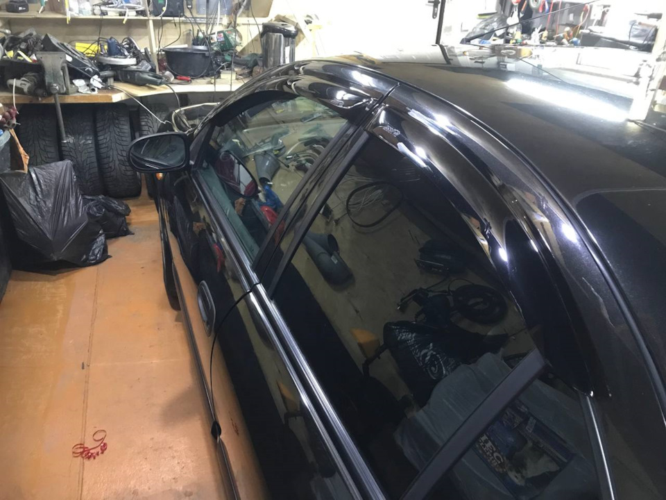 Установка дефлекторов окон Ниссан Альмера — Nissan Almera II (N16), 1,5 ...