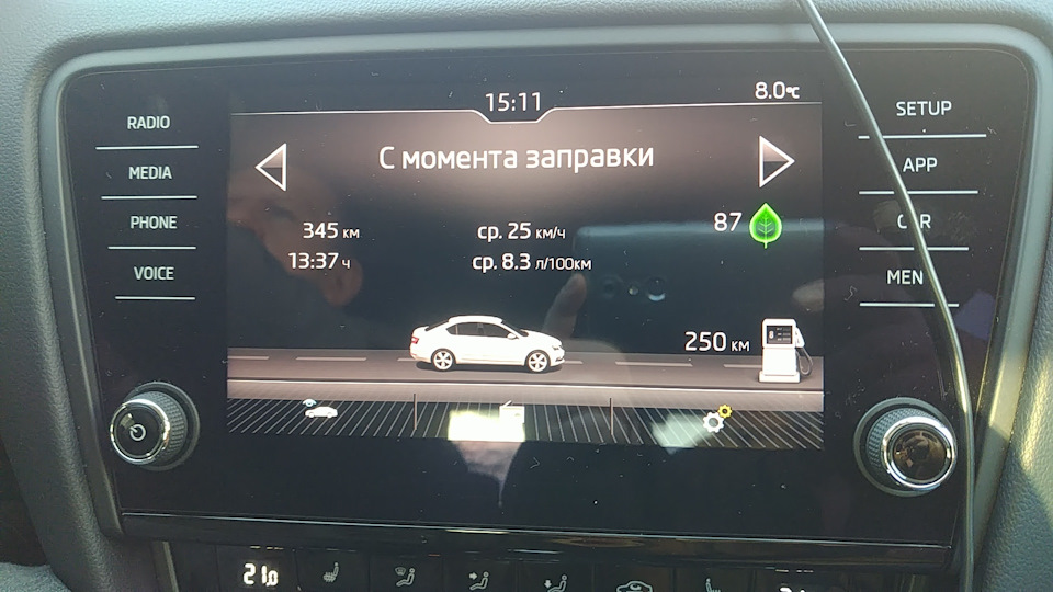 Расход Октавия А7 FL 1.4 DSG7 — Skoda Octavia Mk3, 1,4 л., 2018 года ...