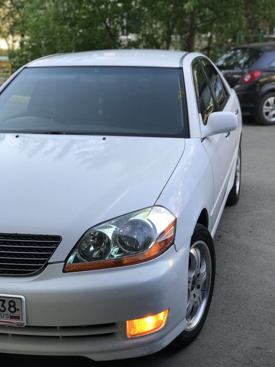 Установка морды от рестайла — Toyota Mark II (110), 2 л, 2001 года ...