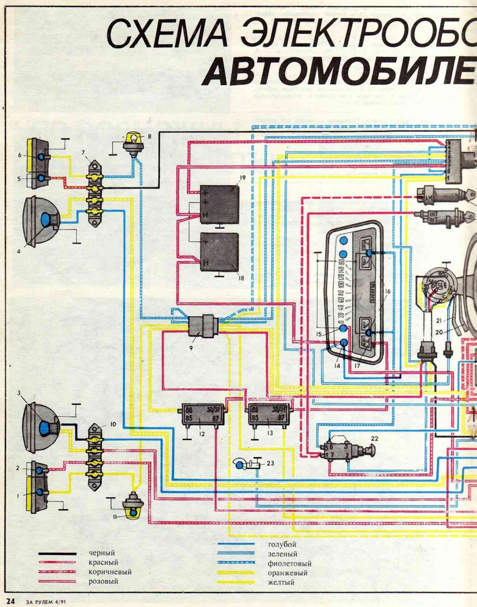 Схема проводки москвич 407