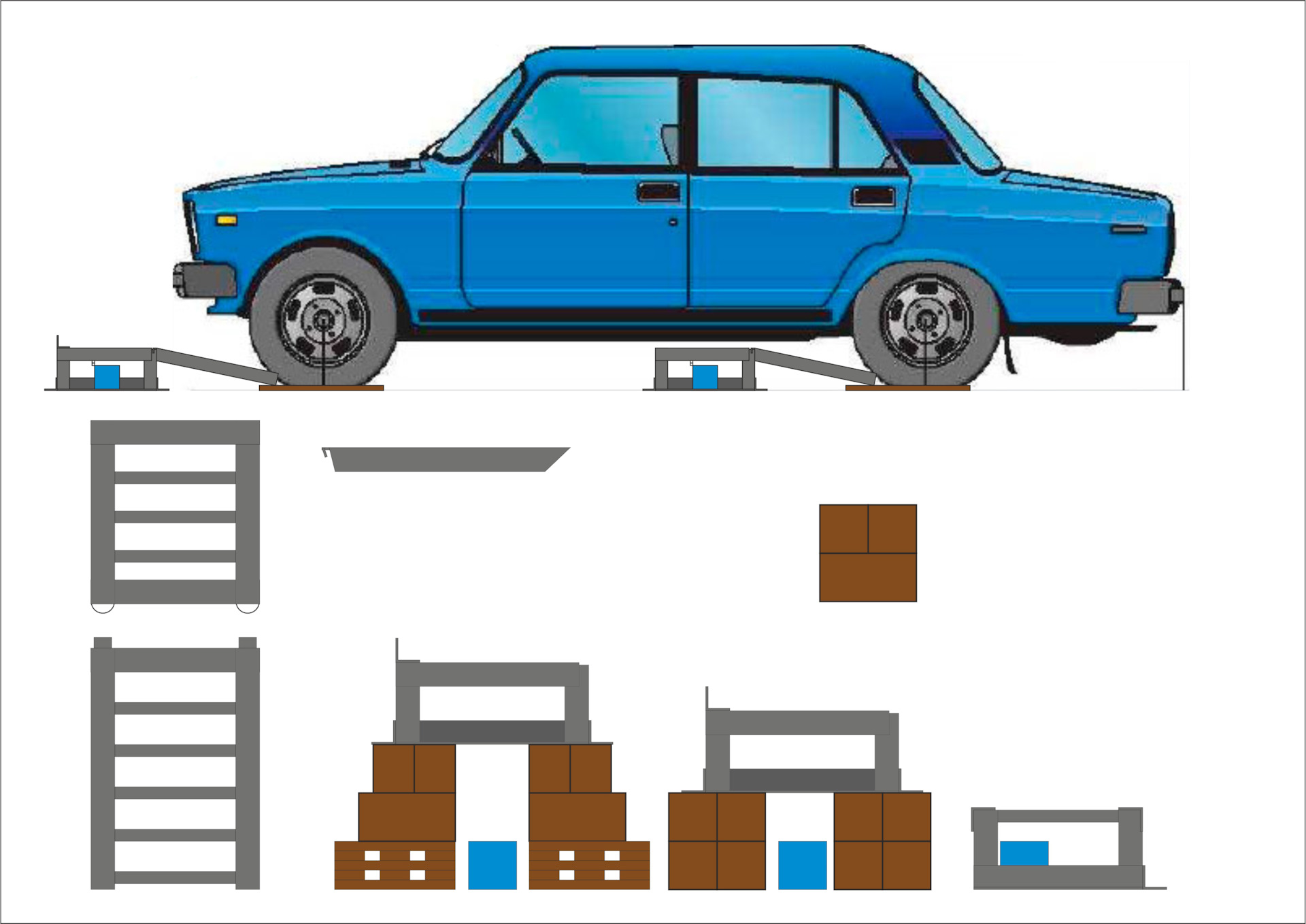 Мини эстакада для двора — Lada 2105, 1,3 л, 1986 года | своими руками |  DRIVE2