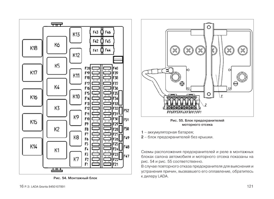 Схема предохранителей лада гранта 2021 года седан