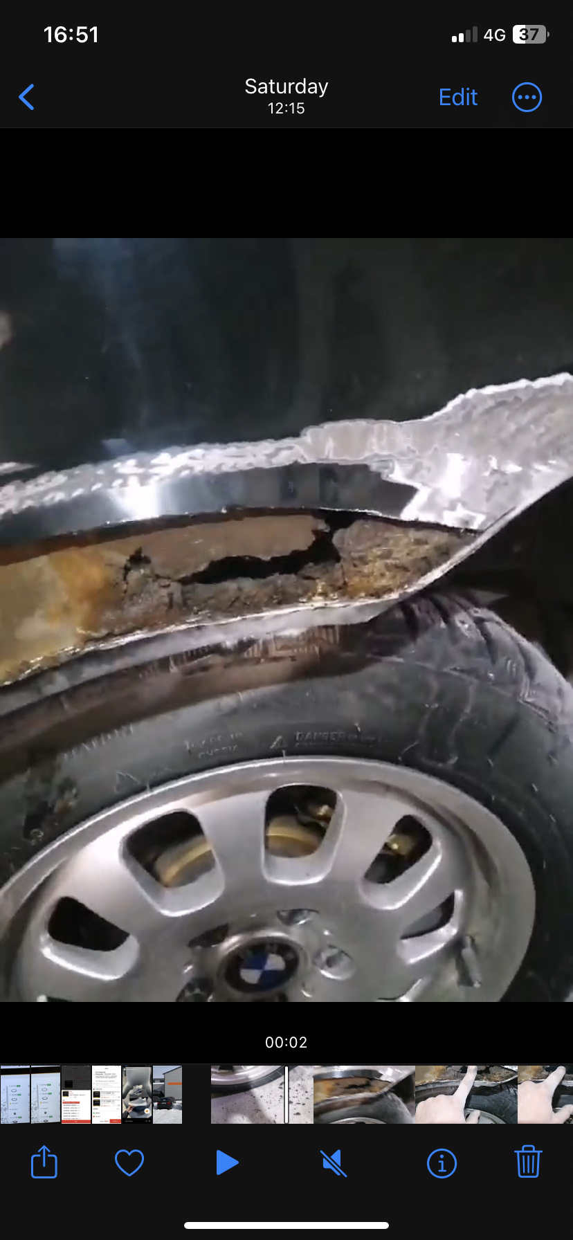 Переварка арок и обработка порогов — BMW 3 series (E46), 2,8 л, 1999 ...