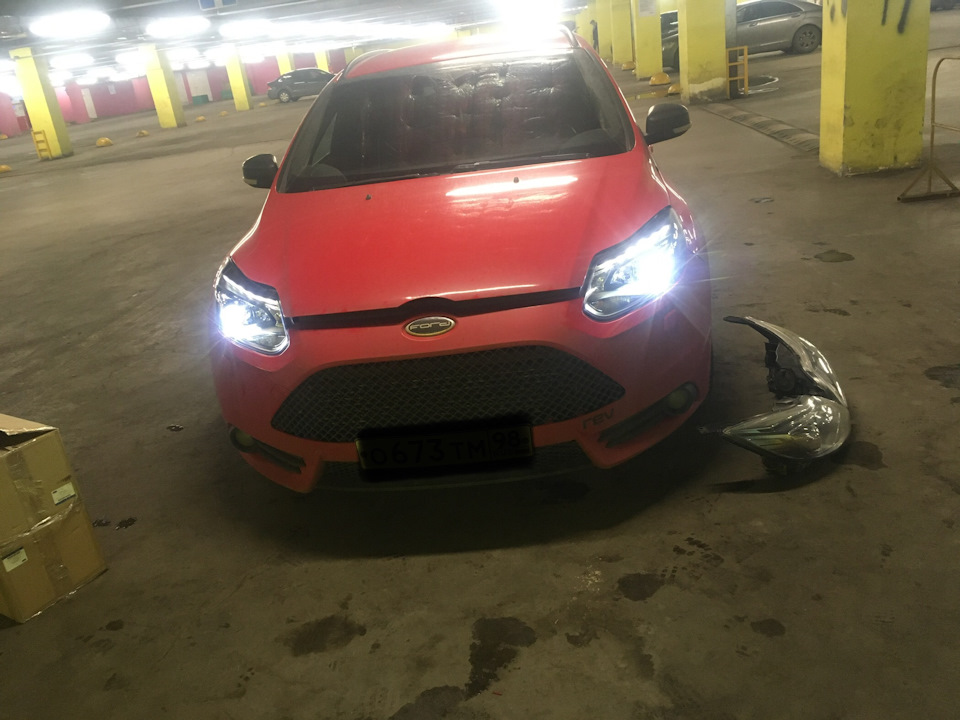 Фары с диодными модулями ФФ3 — Ford Focus ST III, 2 л, 2012 года ...