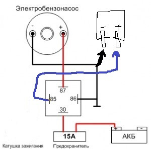 Схема подключения электробензонасоса