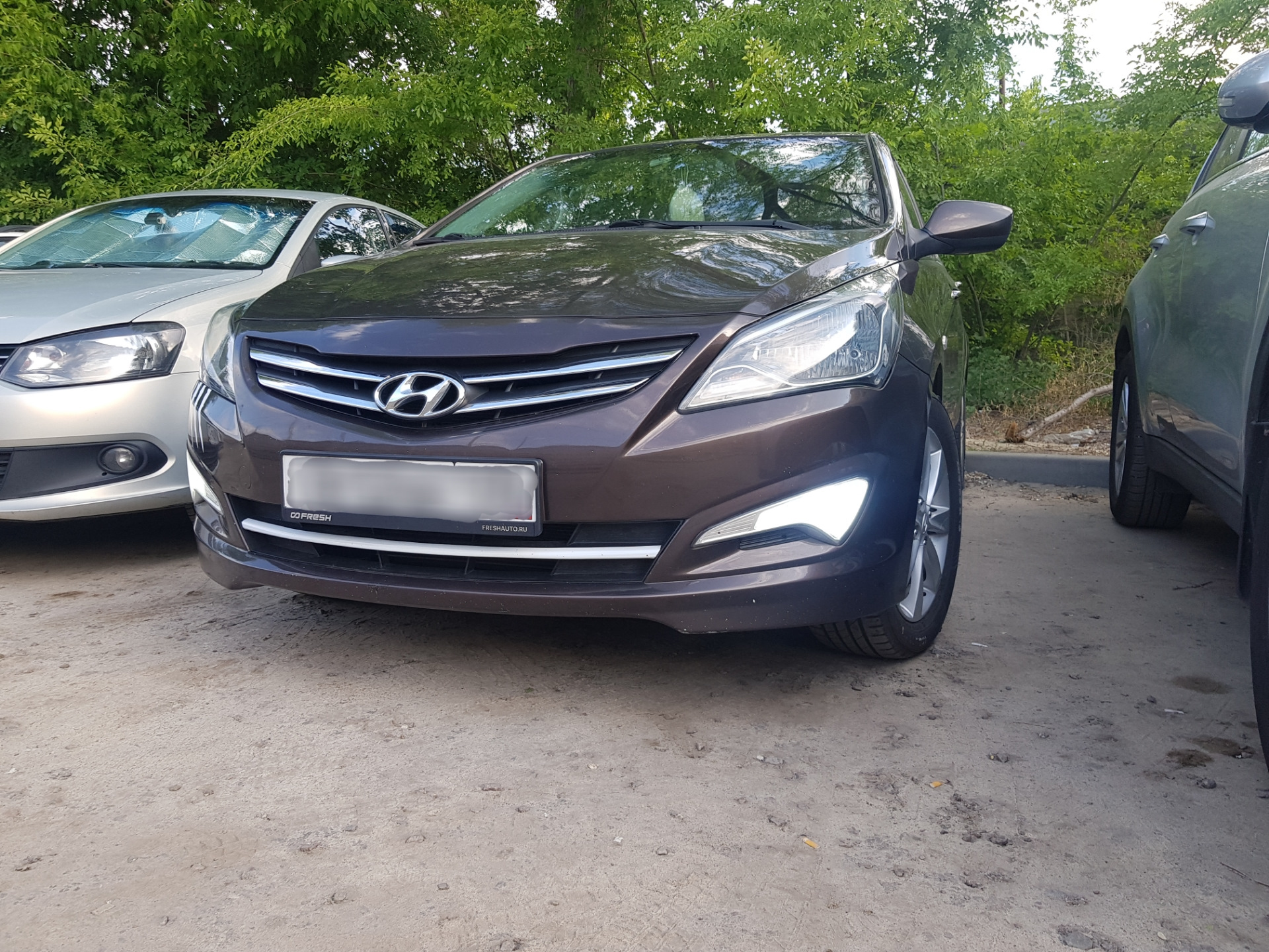 Белые ДХО — Hyundai Solaris (1G), 1,6 л, 2014 года | поломка | DRIVE2