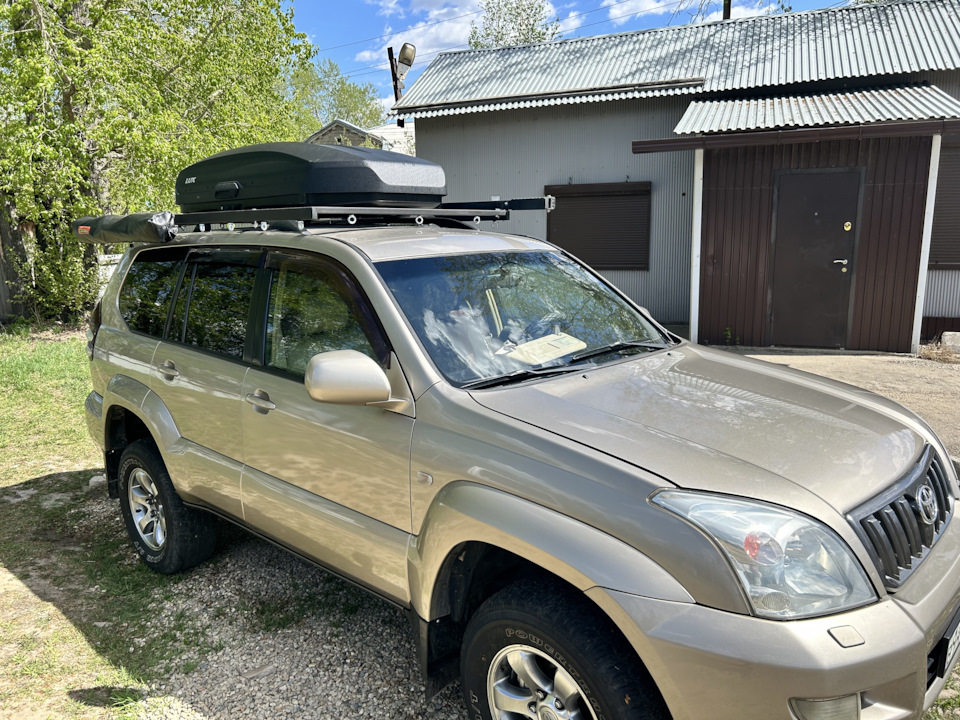 Багажник, авто бокс, душ . — Toyota Land Cruiser Prado 120-series, 4 л ...