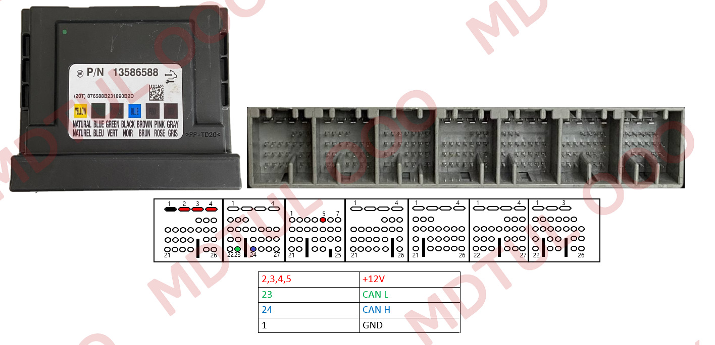 bcm t4sl распиновка