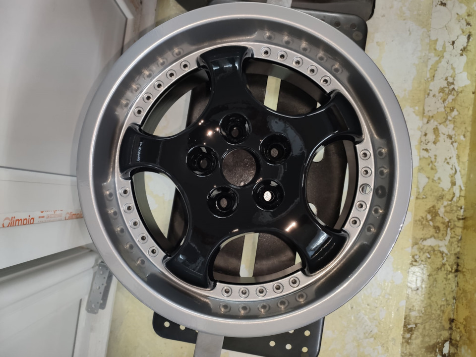 Диски R16, Ford Glaxy — покраска порошковой краской — черный + металик ...