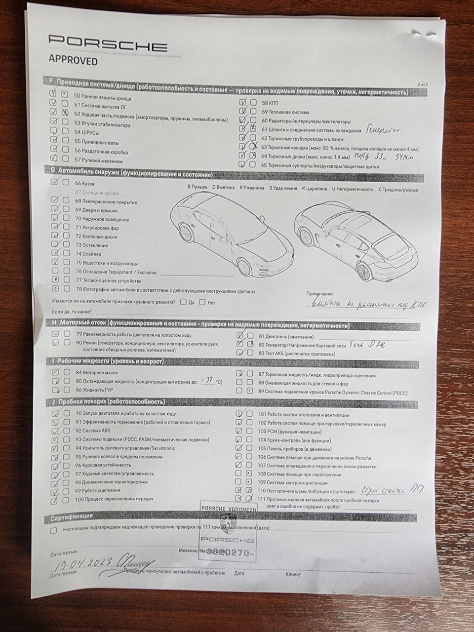 111 пунктов. Экспертиза. ТО 169000 — Porsche Panamera (1G) 970, 4,8 л, 2013  года | плановое ТО | DRIVE2