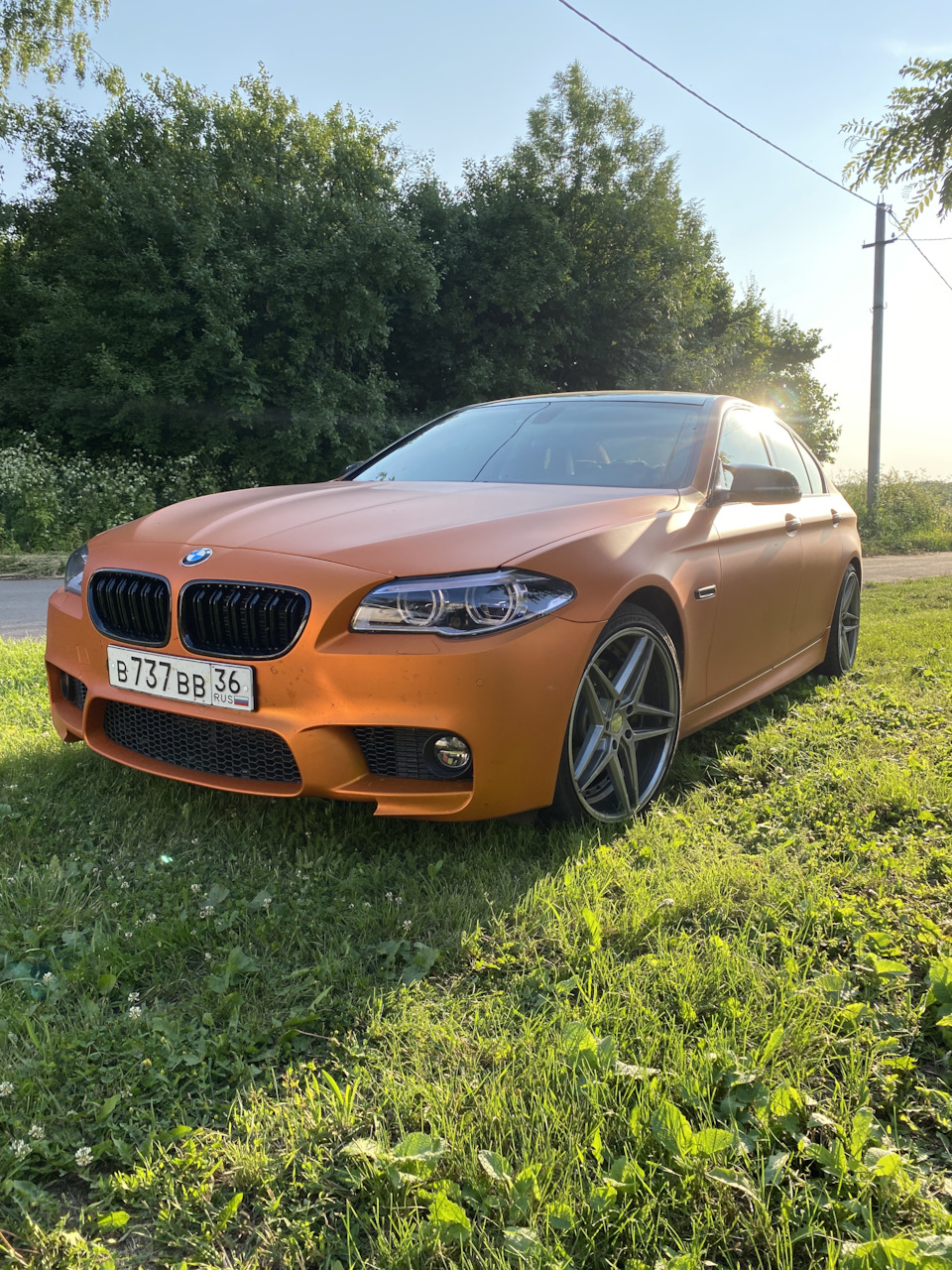 Полиуретан фотохромный на фары — BMW 5 series (F10), 3 л, 2016 года ...