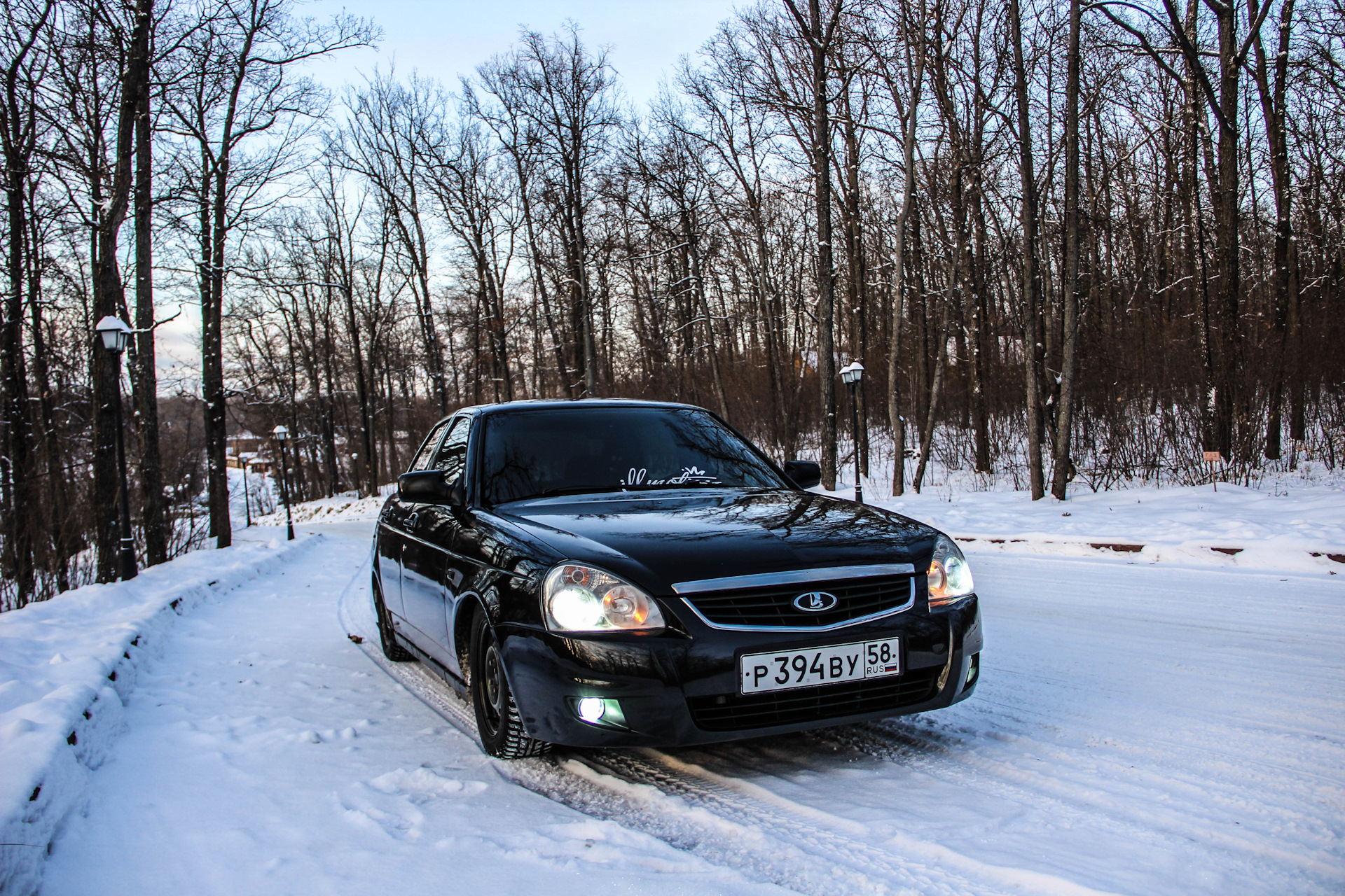 Приора зимой фото Пару зимних кадров - Lada Приора седан, 1,6 л, 2008 года фотография DRIVE2