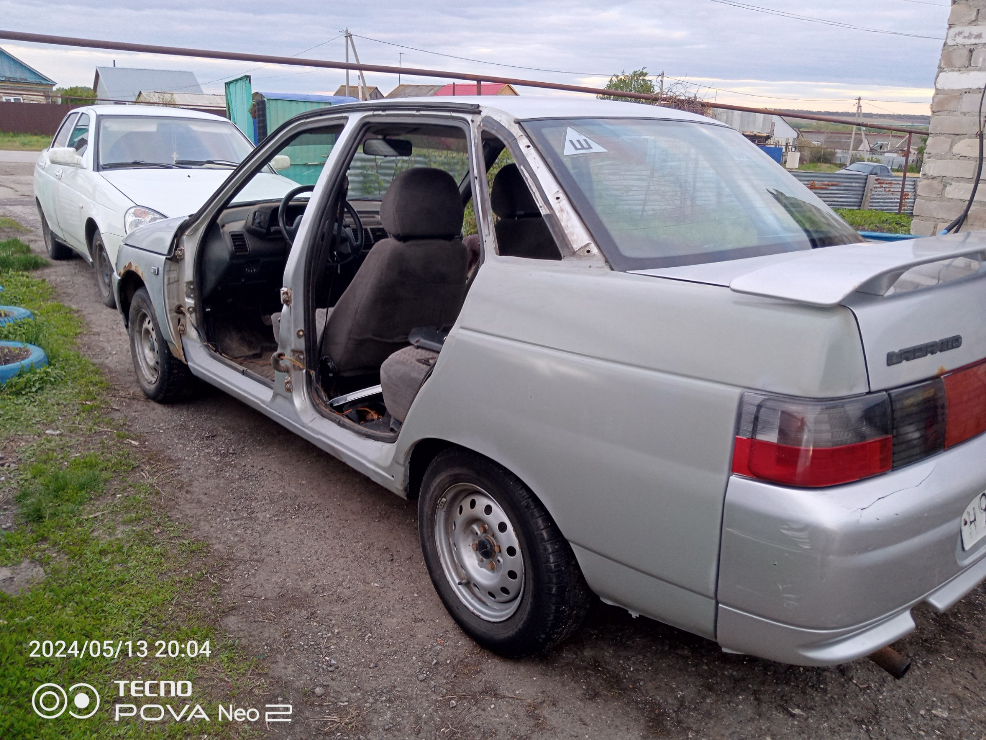 Приехала Ваз 2110 на покраску задних крыльев и порогов после переварки —  Lada Приора седан, 1,6 л, 2009 года | кузовной ремонт | DRIVE2