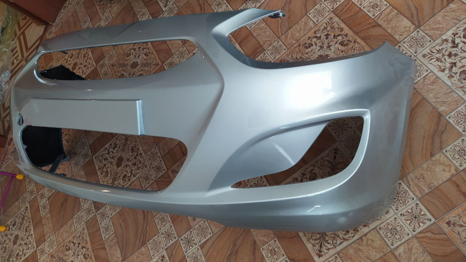 "Наш" Бампер на солярис 1 в цвет кузова — Hyundai Solaris (1G), 1,6 л ...