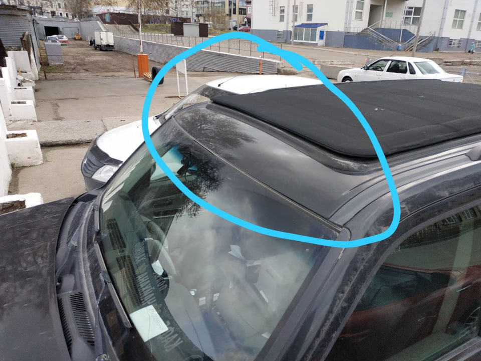 ветровик-споллер на люк крышу — Jeep Cherokee (KK), 3,7 л, 2008 года ...