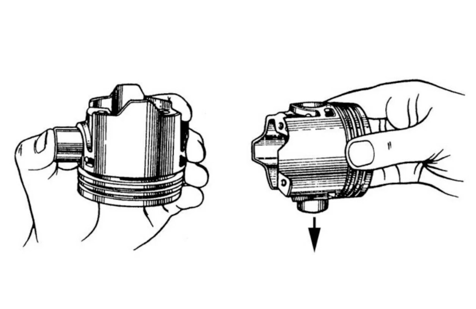 Смещение поршневого пальца ваз