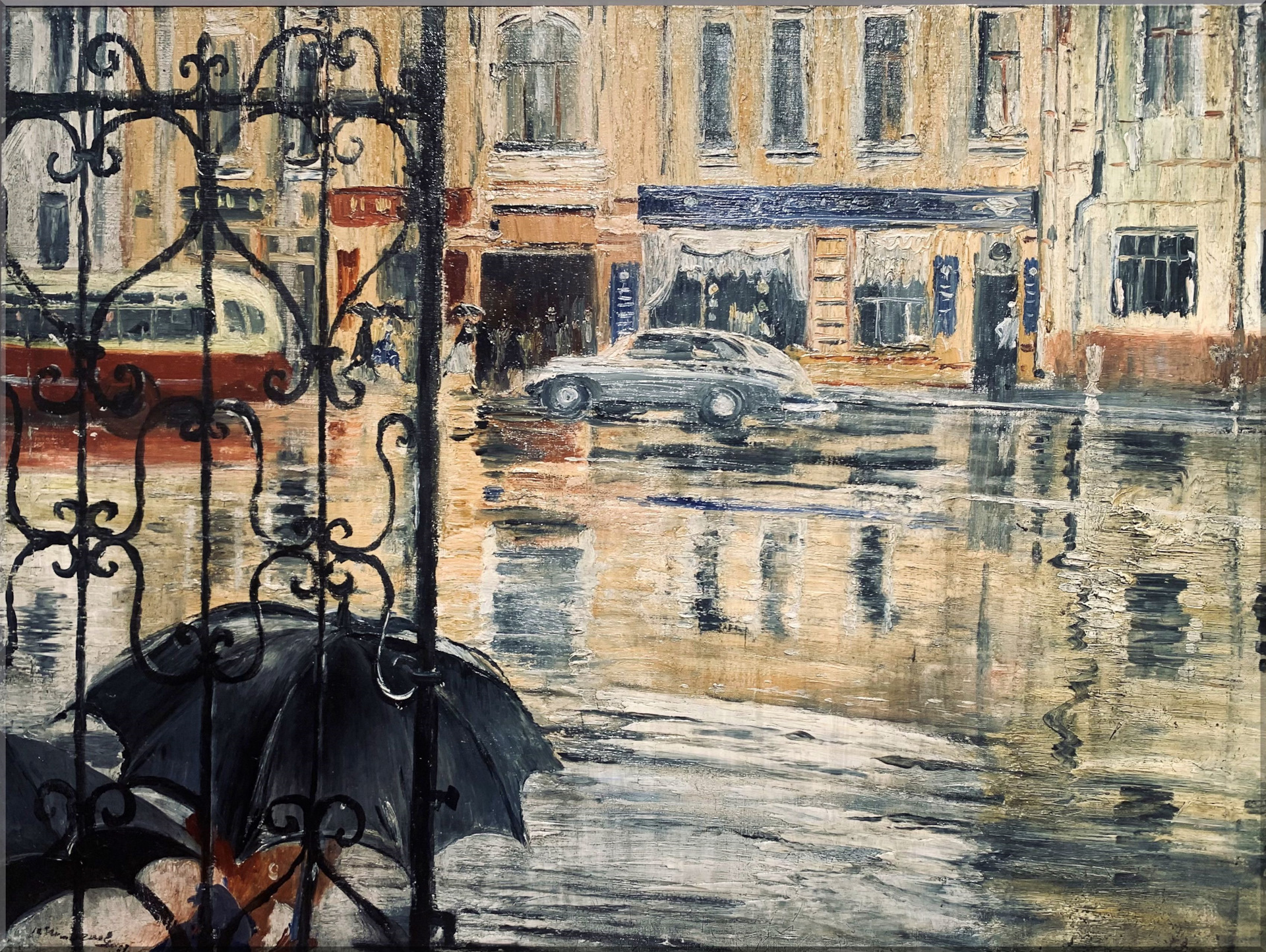 Юрий Пименов «проливной дождь» 1957
