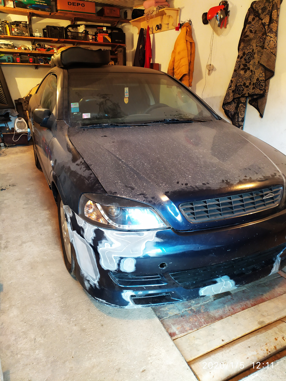 Сварка бампера и примерка — Opel Astra G Coupe, 2,2 л, 2001 года ...