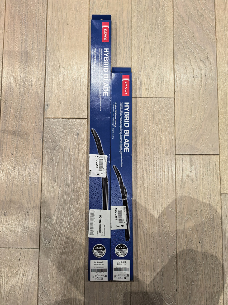 дворники Denso — Honda Accord (10G). Запчасти на фото: DUR065L, DU040L
