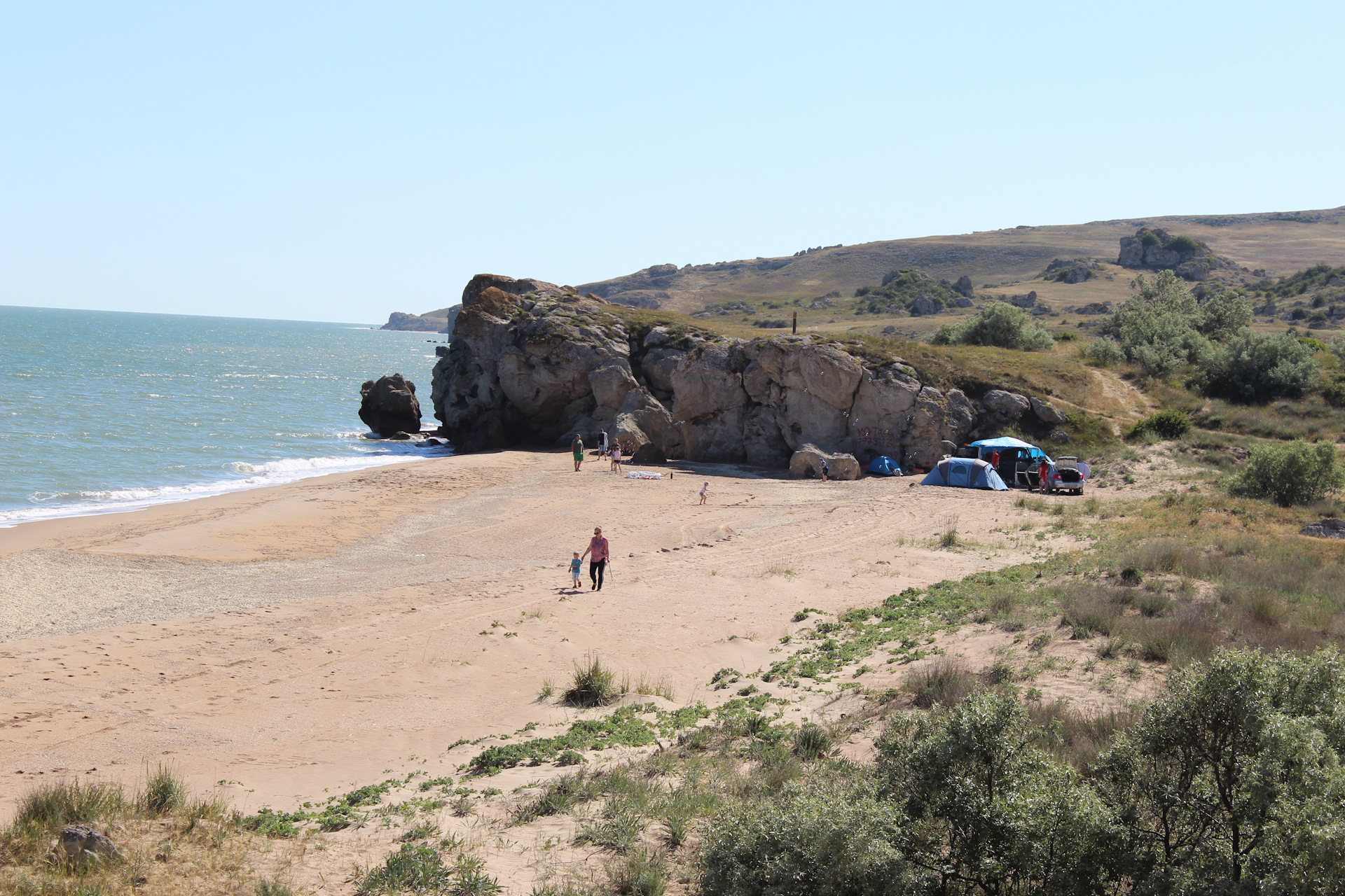 генеральские пляжи в крыму с палаткой