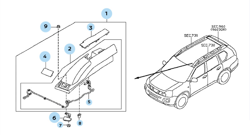 Луноходы на крышу Nissan X-Trail T31 — Nissan X-Trail II (t31), 2 л ...