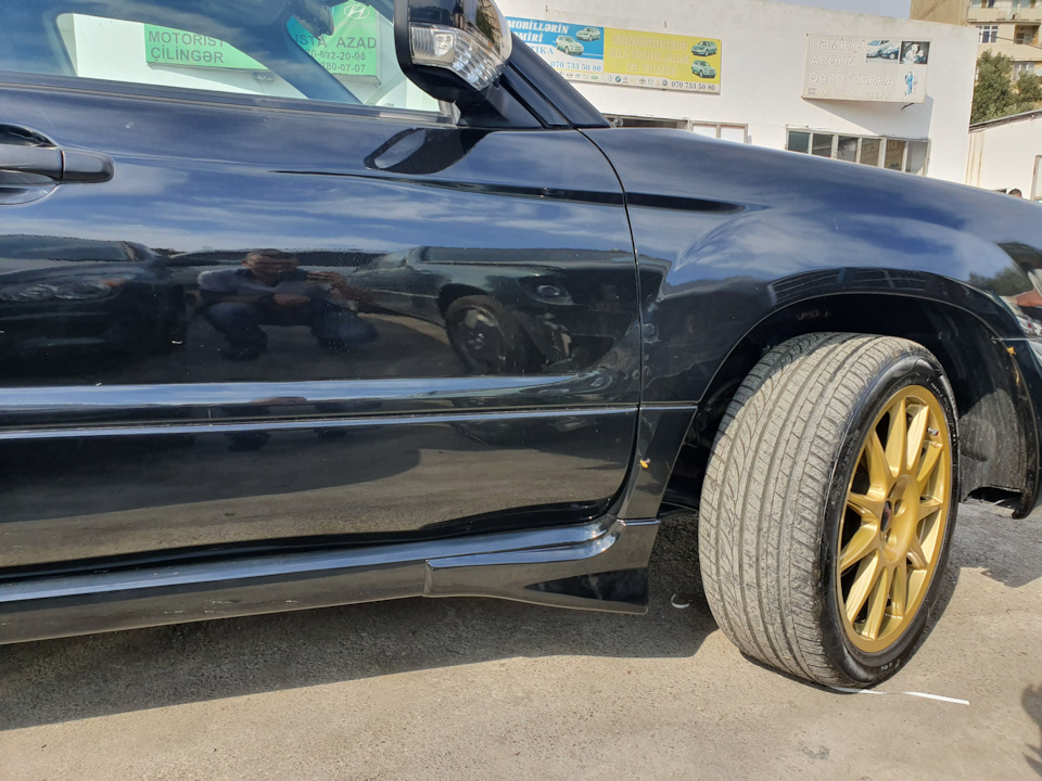 Накладки на бампера установленны. — Subaru Forester (SG), 2 л, 2007 ...