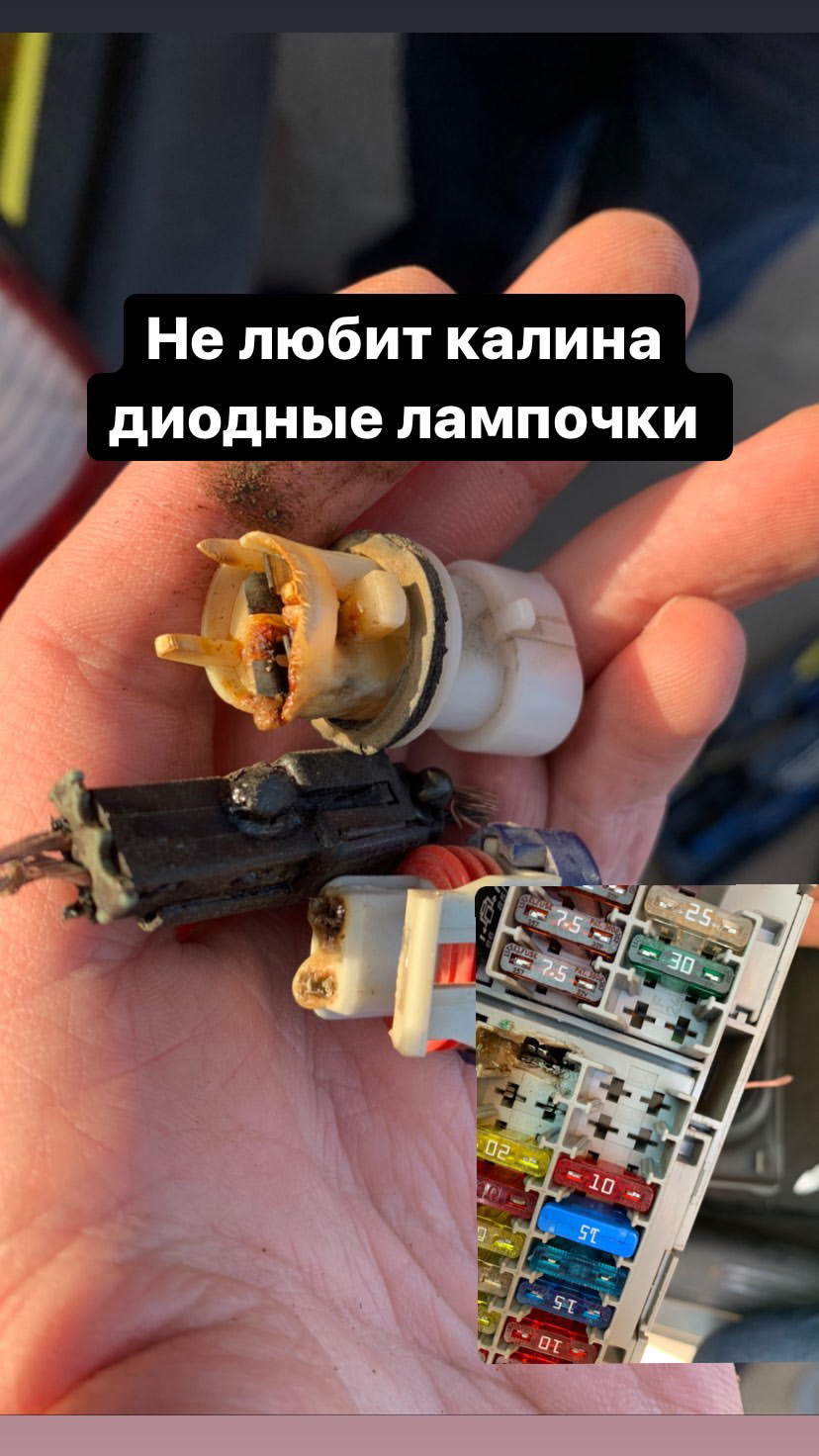 Калина не любит диодные лампы подсветки номера — Lada Калина Хэтчбек ...
