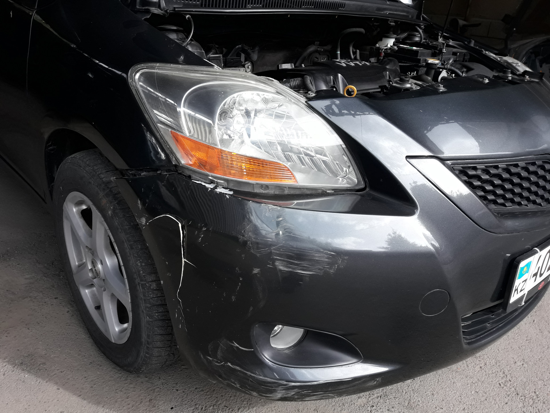 Ремонт бампера и покраска кузова — Toyota Yaris (p2), 1,5 л, 2010 года |  кузовной ремонт | DRIVE2