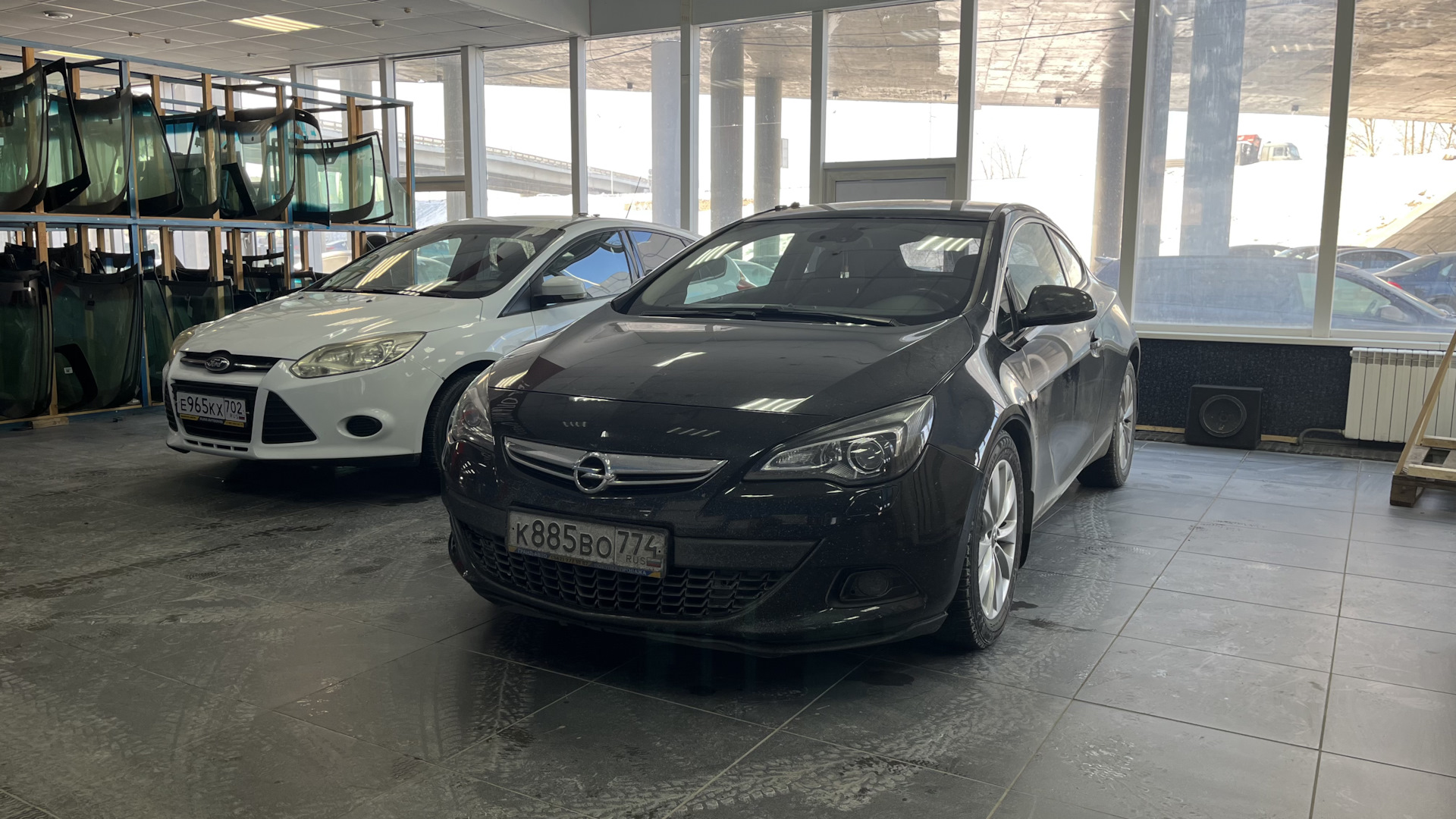 Замена лобового стекла.Benson — Opel Astra J GTC, 1,4 л, 2012 года ...