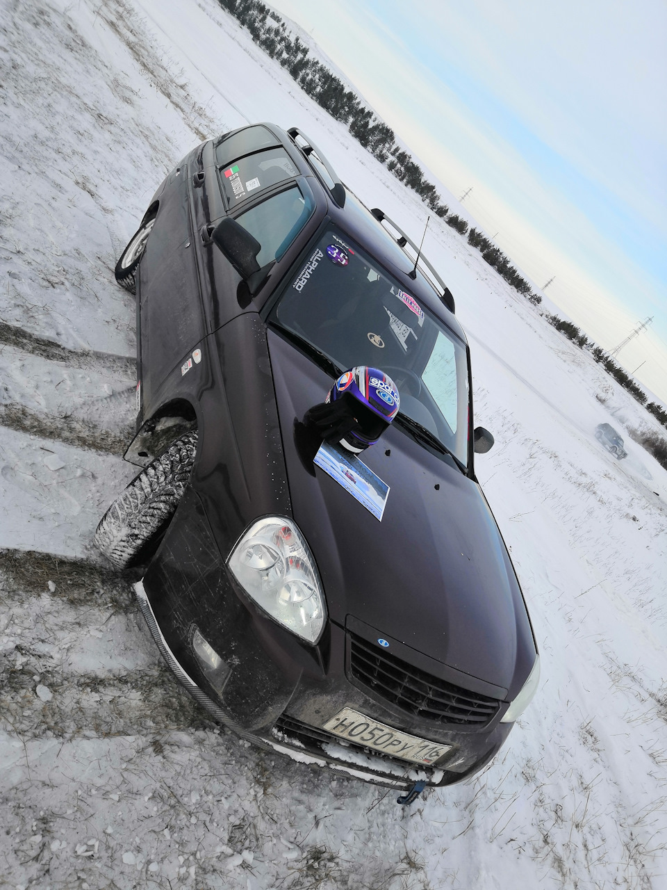 Зимние кольцевые гонки на льду — Lada Приора универсал, 1,6 л, 2011 года |  соревнования | DRIVE2