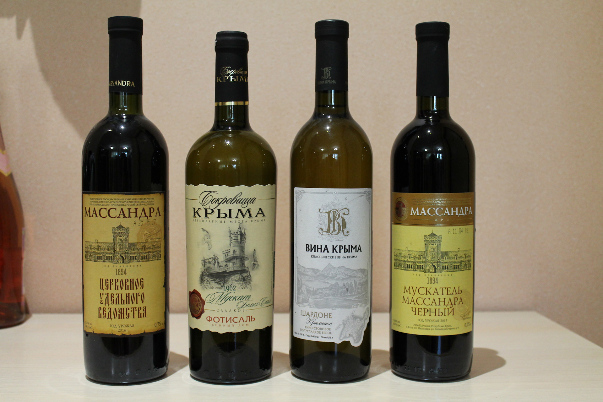 Крымское крепленое вино Массандра