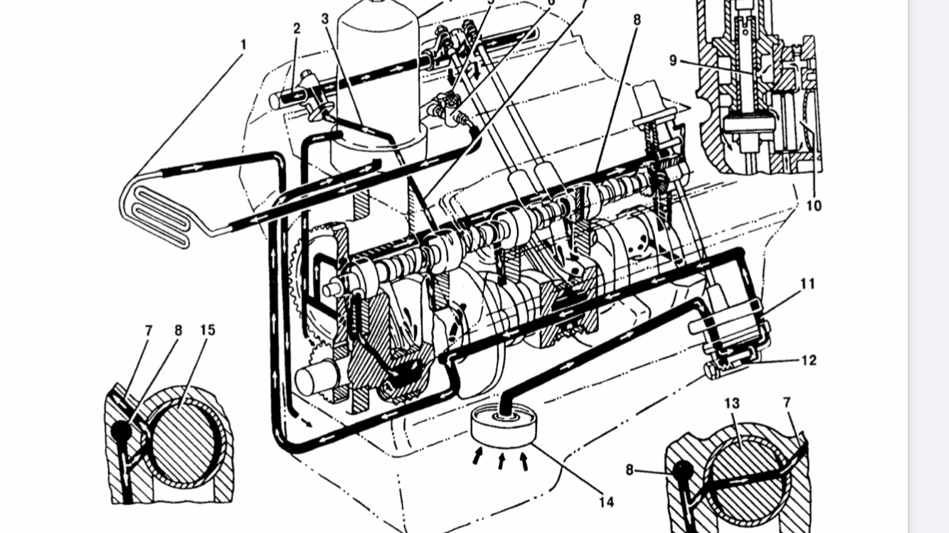 Схема смазки двигателя газ 66 с центрифугой