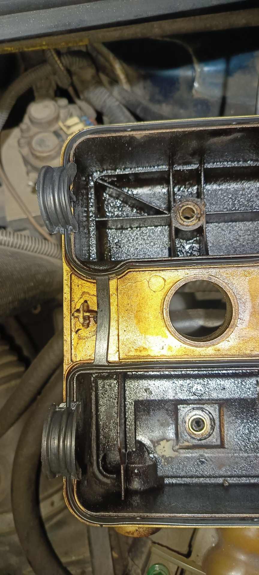 Вот почему не советую патрон, так как в этом месте она не становится в паз, что возможно и не страшно, а возможно будет и давить тут масло. Поездим -посмотрим. — Opel Sintra