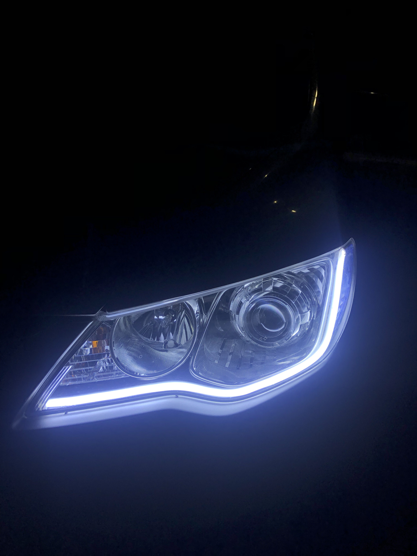 Ходовые огни в фару. ДХО led Honda Civic 4d. Гибкие ДХО Honda Civic 4d. Гибкие ДХО В фары Приора. ДХО на Сивик 4d ПРОСПОРТ.