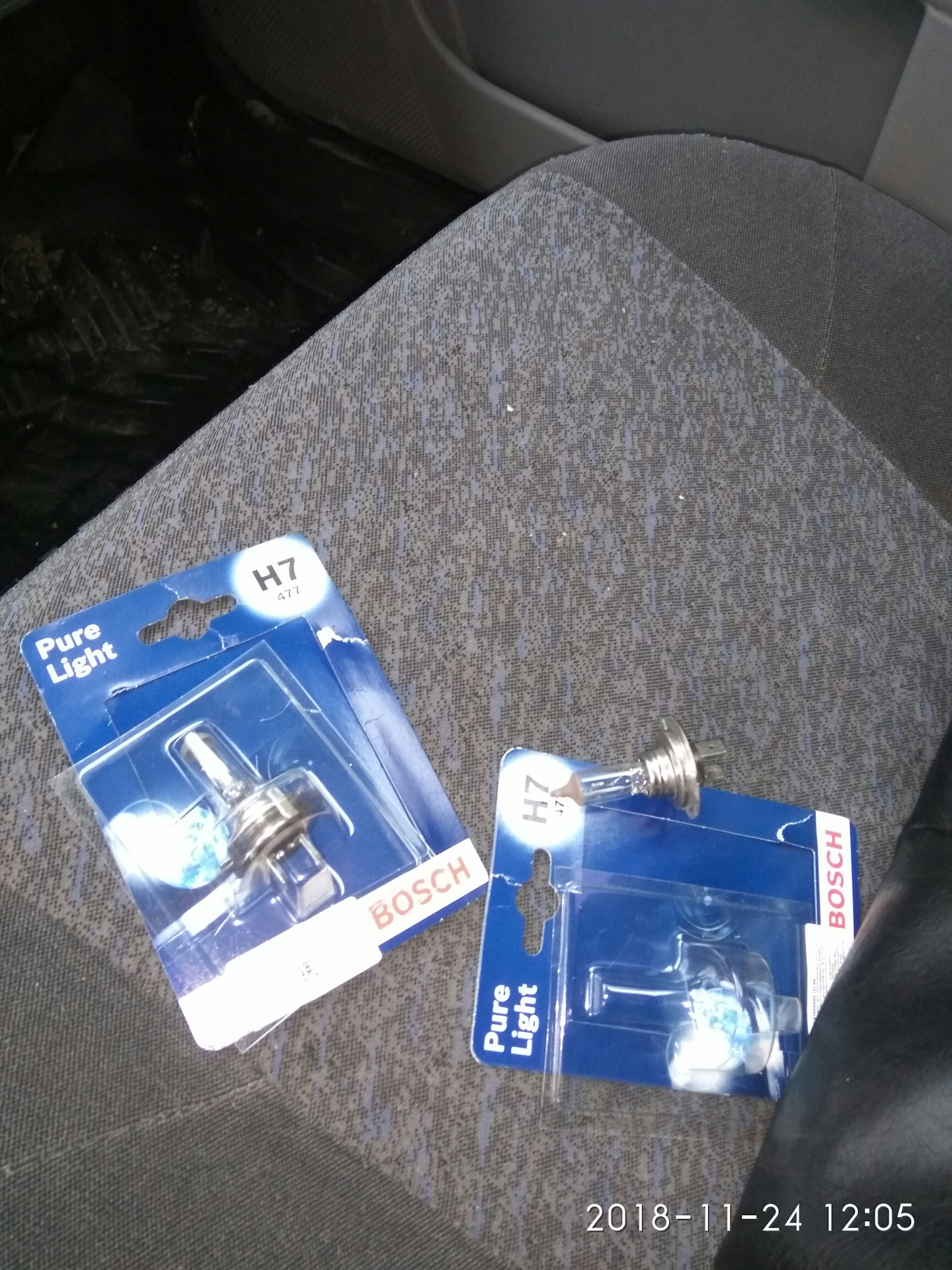 BOSCH Pure Light H7 на приору — Lada Приора хэтчбек, 1,6 л, 2010 года ...