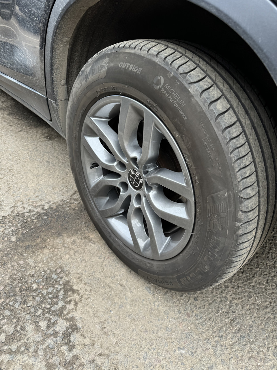 Покраска от бордюрки в светлый графит — BMW X3 (F25), 2 л, 2013 года ...