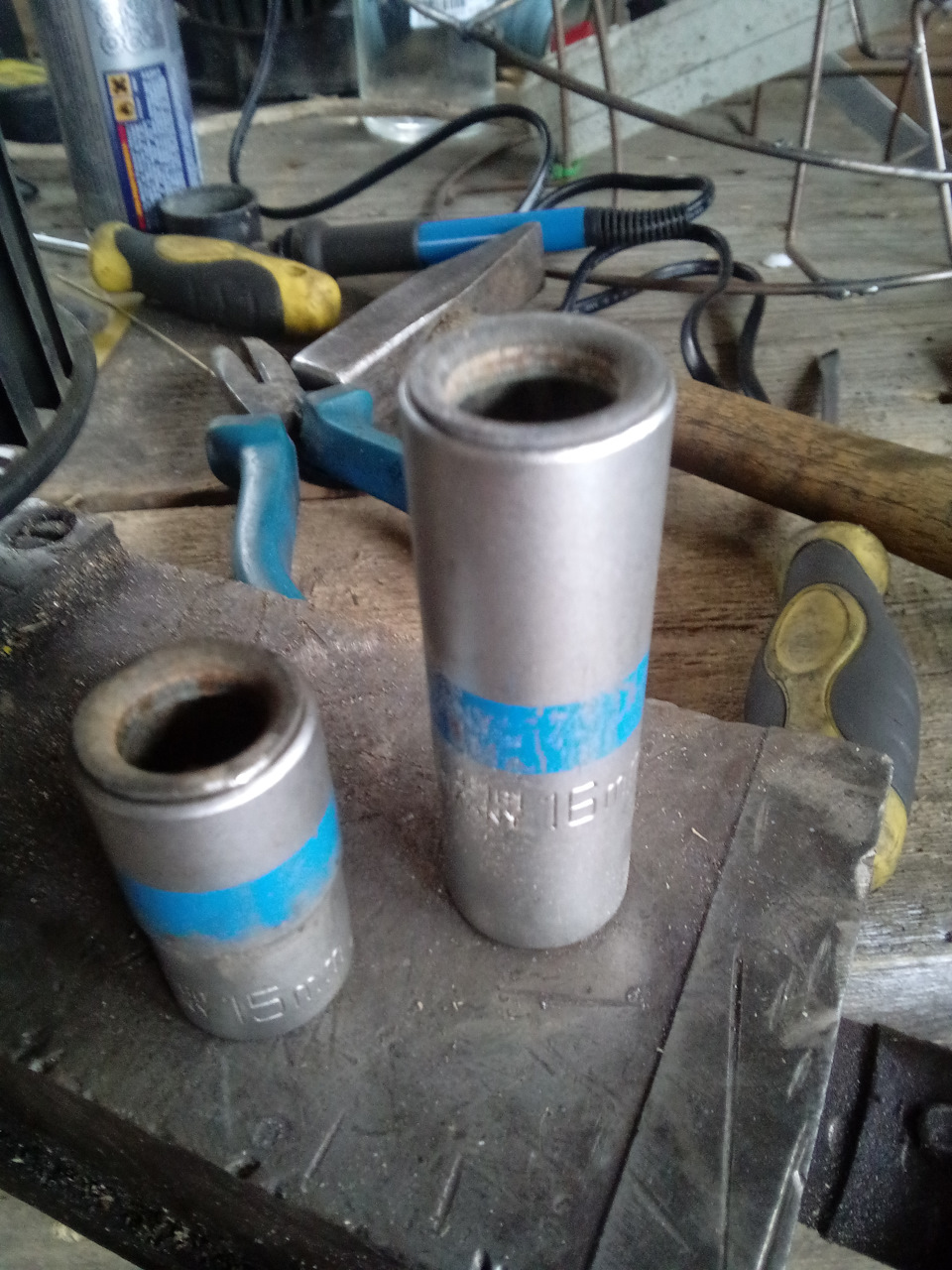 Чтоб удобнее было одеть кольцо, использовал головку на 15, от донора влезла в 16. — Lada 2120 Надежда