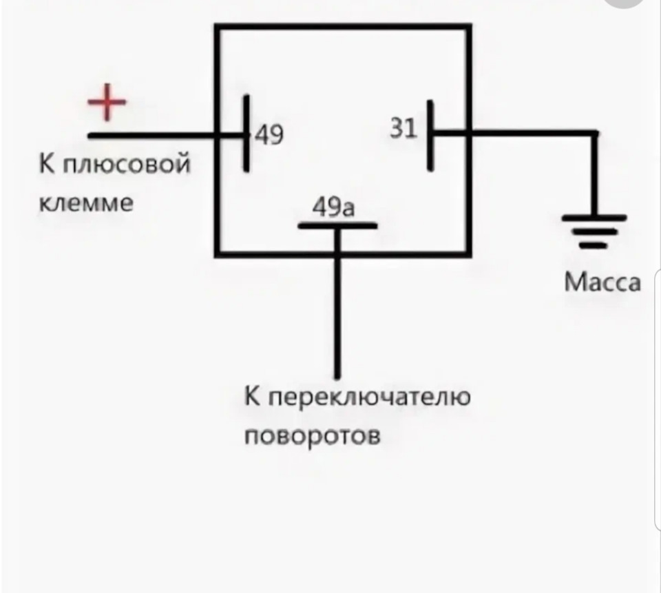 Реле поворотников ваз схема подключения