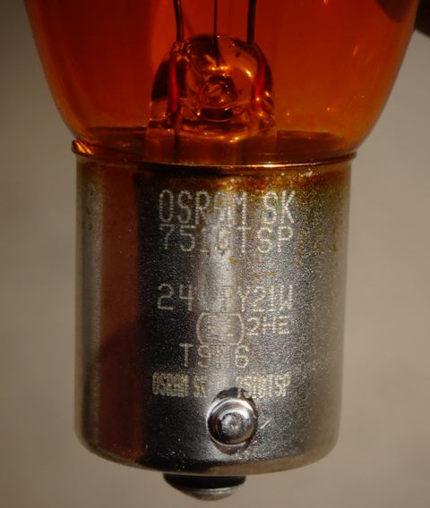 7510TSP Лампа накаливания (PY21W 24V 21W BAU15s ORANGE) OSRAM ...