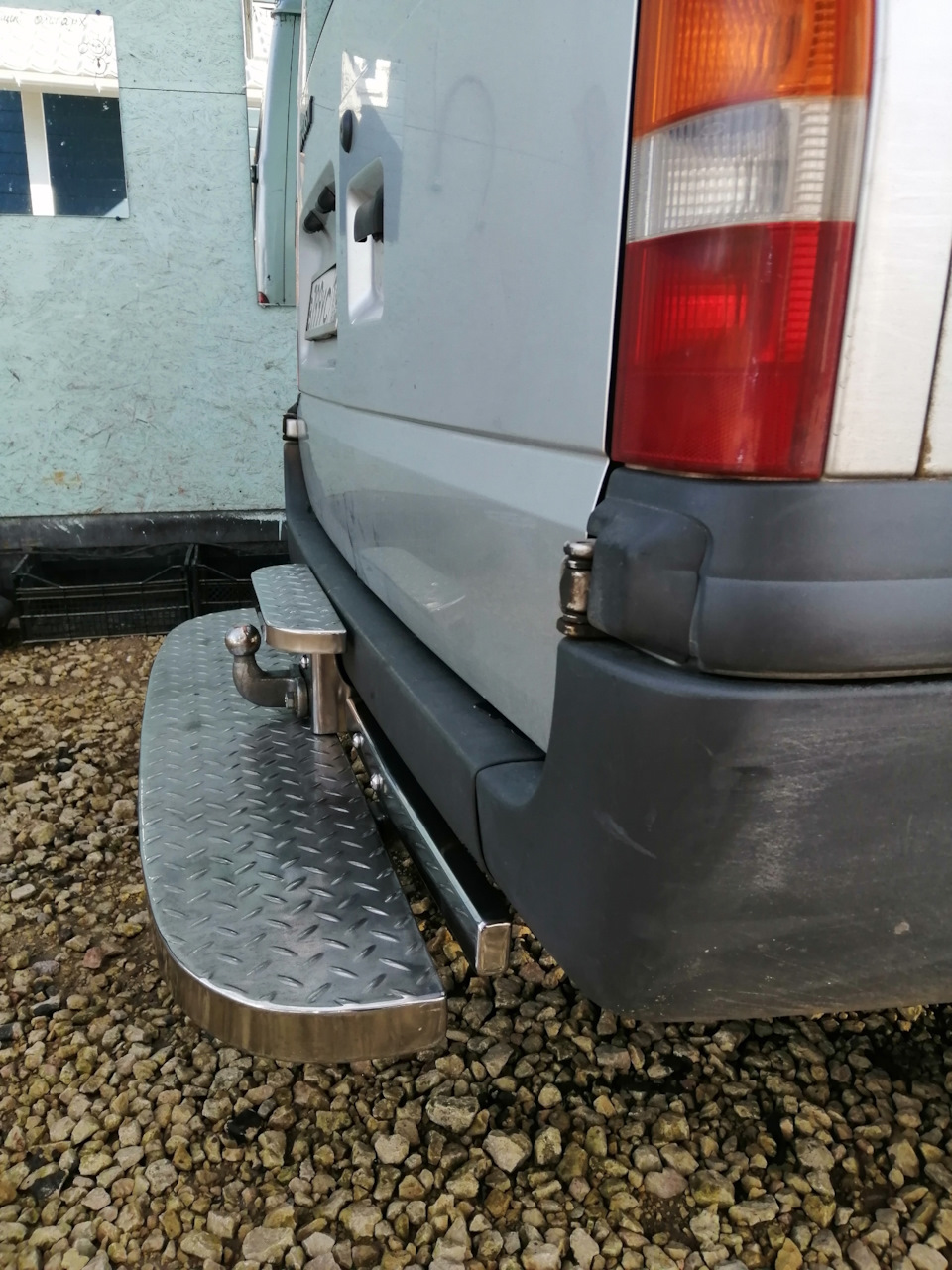 Подножка из нержавейки + штатный фаркоп — Ford Transit (6G), 2,4 л ...
