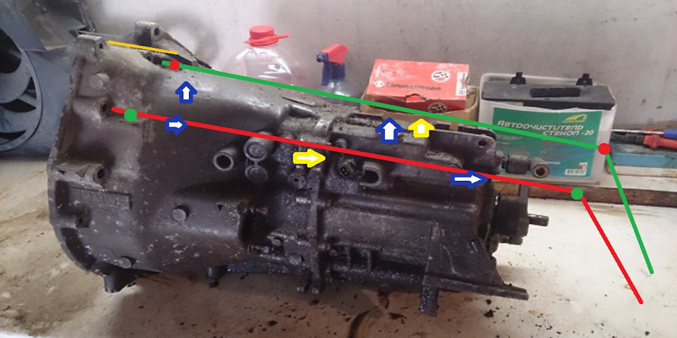 оранжевая коротенькая линия — условное ДП. — BMW 5 series (E34)