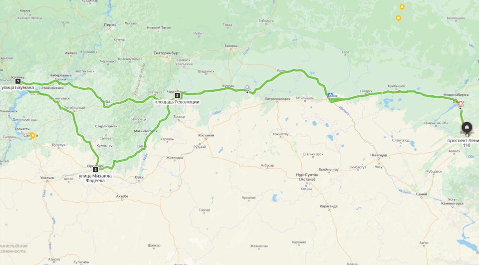 Казань омск время в пути