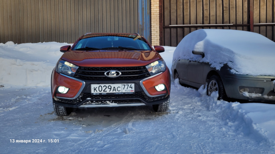 LED лампы в штатные ПТФ Лада Веста — Lada Vesta SW Cross (1G), 1,6 л ...