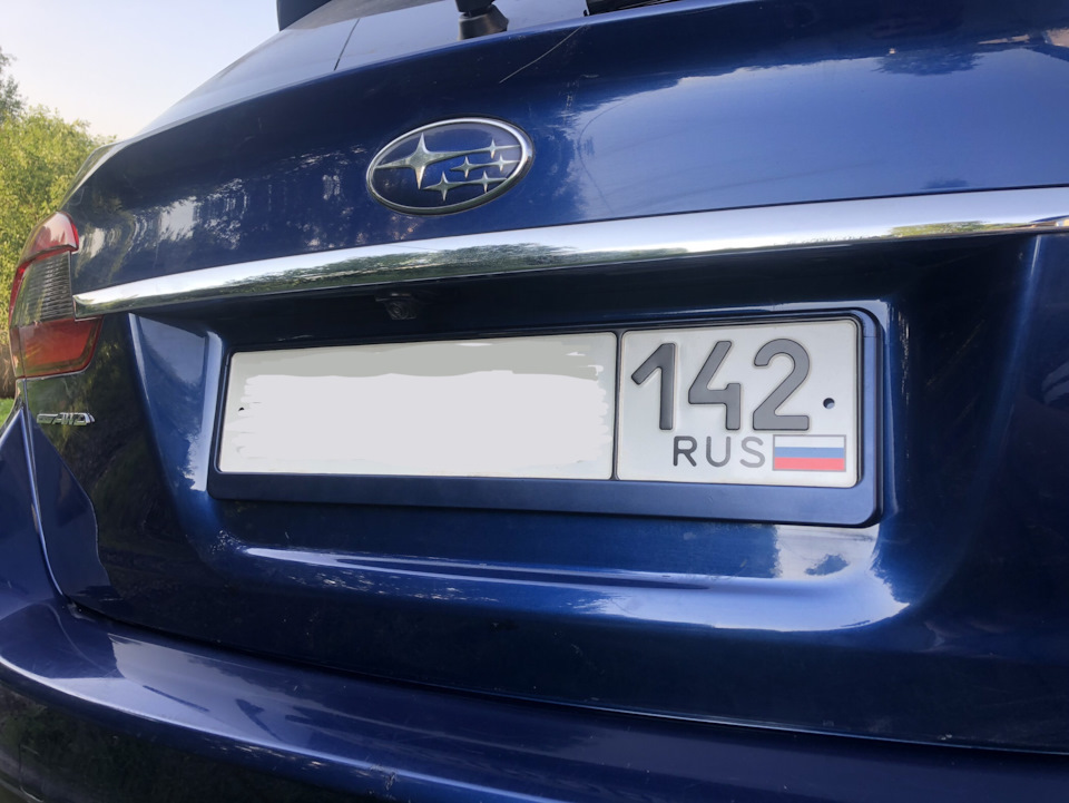 Номерные рамки в цвет авто — Subaru Levorg (VM), 1,6 л, 2014 года ...
