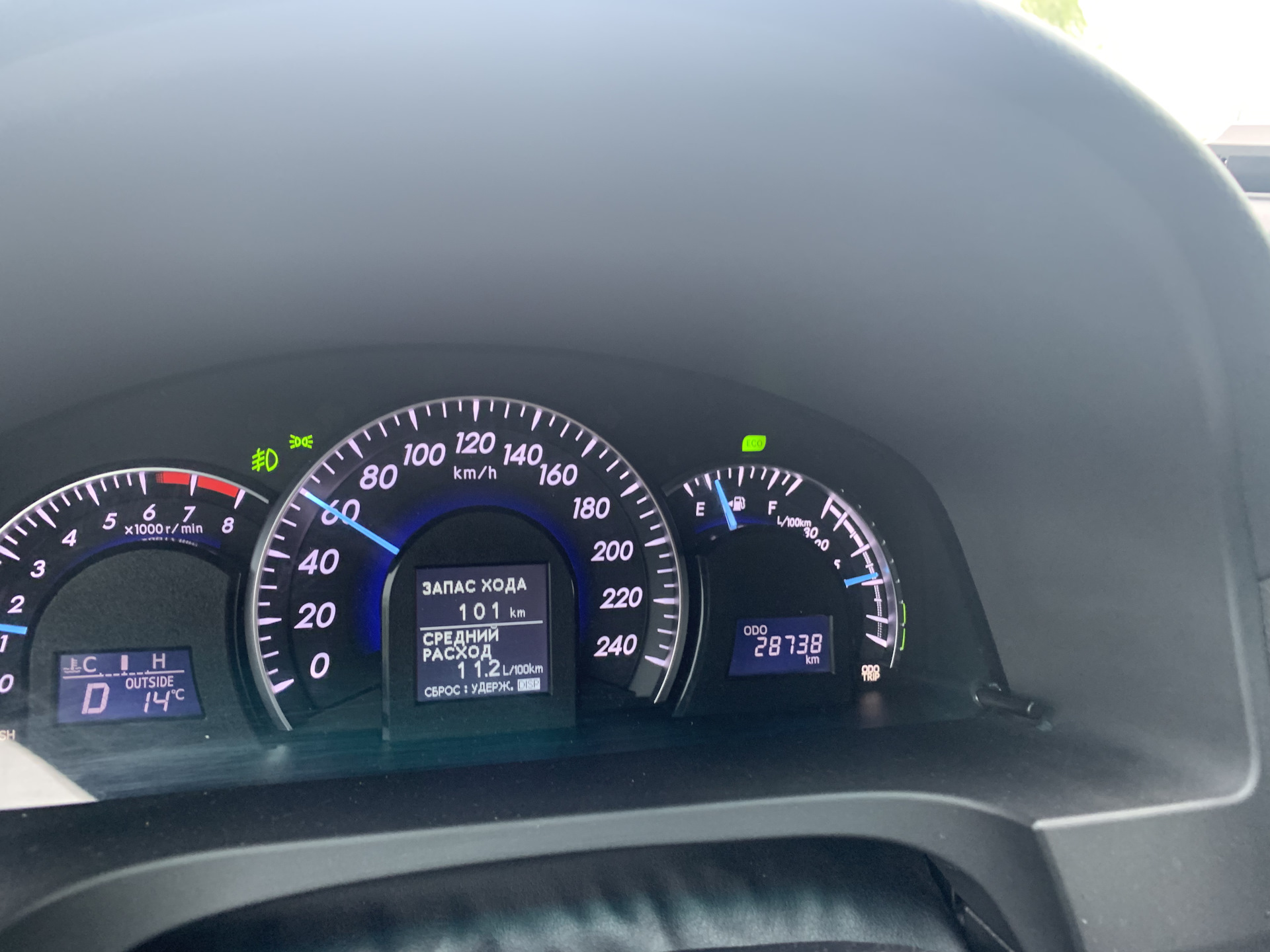 запас хода камри